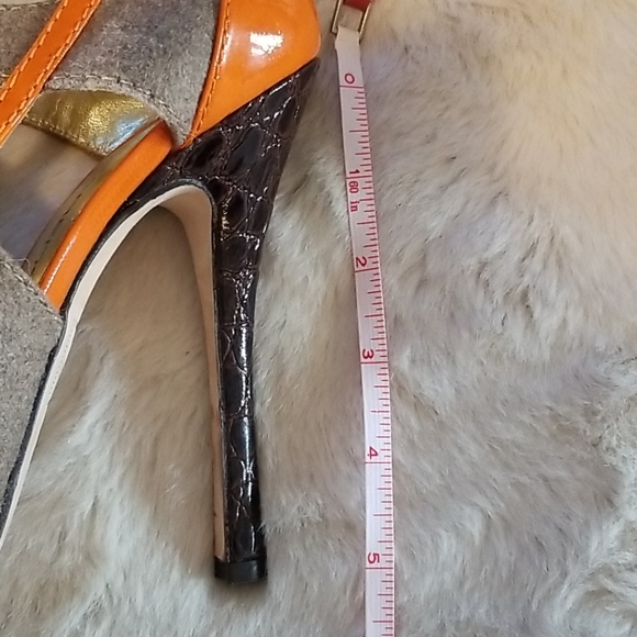 DSQUARED platform brown and orange heels size 39 - Picture 13 of 15